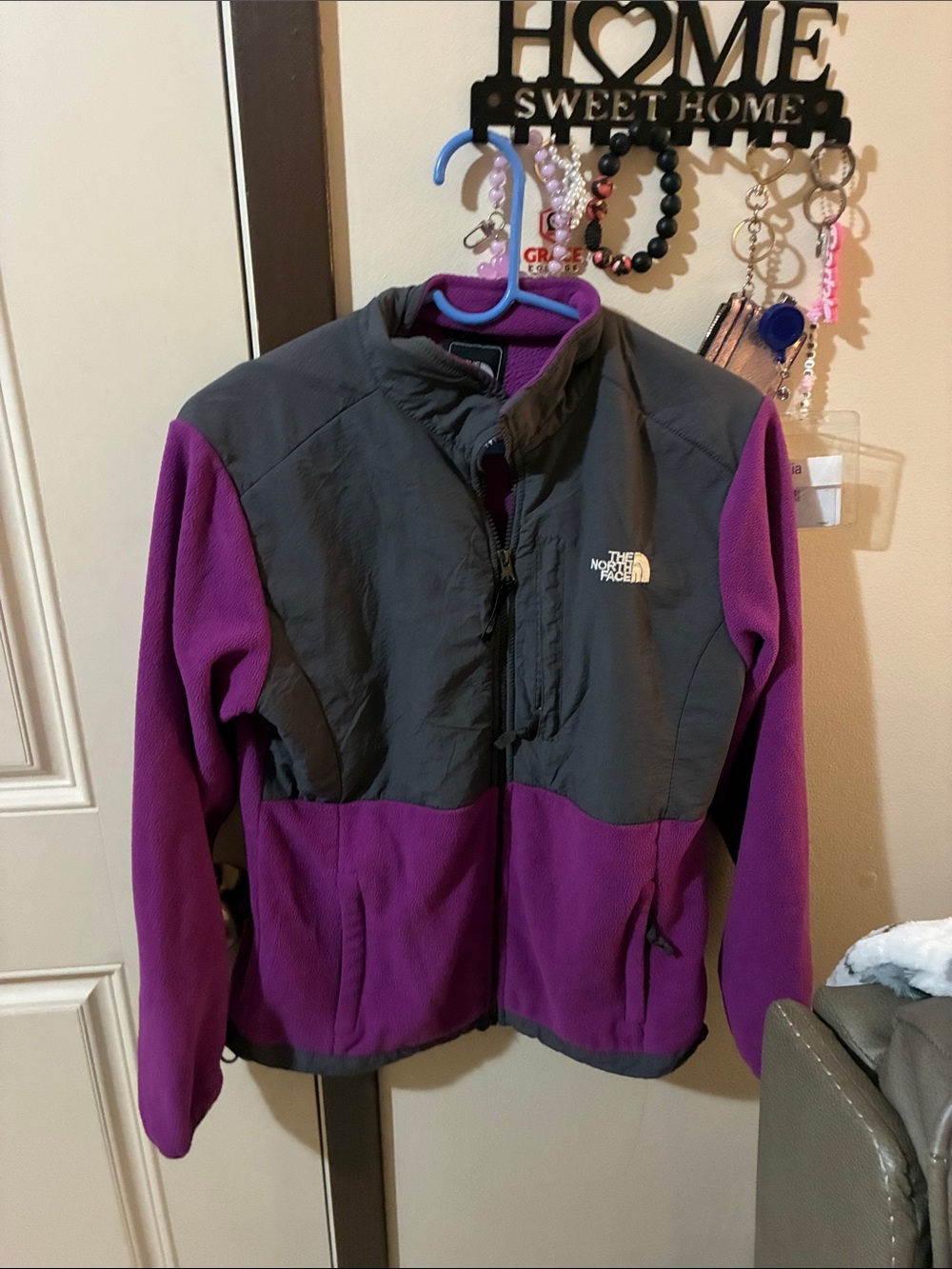 The North Face Purple and Gray Women's Ski Fleece Jacket